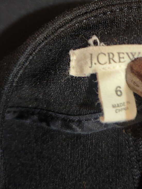 J Crew Black Pencil Skirt Pockets Zipper Pleated Back Work Office Career Size 6 - Picture 9 of 12